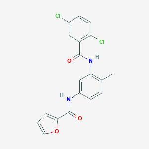 molecular formula C19H14Cl2N2O3 B236888 N-{3-[(2,5-dichlorobenzoyl)amino]-4-methylphenyl}-2-furamide 