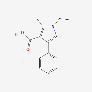 B2368880 1-Ethyl-2-methyl-4-phenyl-1H-pyrrole-3-carboxylic acid CAS No. 293326-22-4