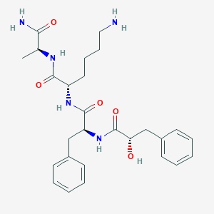 molecular formula C110H175N31O45S B236889 3-Phenyllactyl-phenylalanyl-lysyl-alaninamide CAS No. 137350-94-8