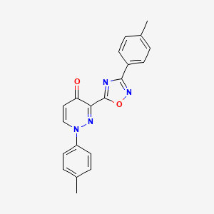molecular formula C20H16N4O2 B2368892 1-(p-tolyl)-3-(3-(p-tolyl)-1,2,4-oxadiazol-5-yl)pyridazin-4(1H)-one CAS No. 1112432-94-6
