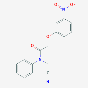 molecular formula C16H13N3O4 B2368897 N-(cyanomethyl)-2-(3-nitrophenoxy)-N-phenylacetamide CAS No. 1240817-32-6