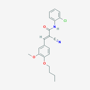 (2E)-3-(4-butoxy-3-methoxyphenyl)-N-(2-chlorophenyl)-2-cyanoprop-2-enamide