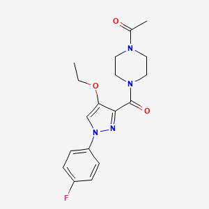 1-(4-(4-ethoxy-1-(4-fluorophenyl)-1H-pyrazole-3-carbonyl)piperazin-1-yl)ethanone