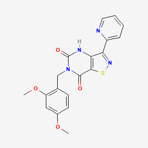 molecular formula C19H16N4O4S B2368915 6-(2,4-dimethoxybenzyl)-3-(2-pyridyl)isothiazolo[4,5-d]pyrimidine-5,7(4H,6H)-dione CAS No. 1251675-47-4