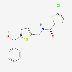 5-chloro-N-((5-(hydroxy(phenyl)methyl)thiophen-2-yl)methyl)thiophene-2-carboxamide