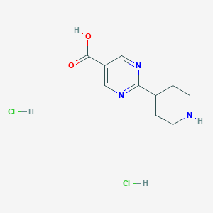 2-Piperidin-4-ylpyrimidine-5-carboxylic acid;dihydrochloride