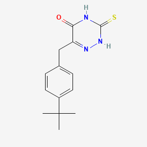 6-[(4-Tert-butylphenyl)methyl]-3-sulfanyl-2,5-dihydro-1,2,4-triazin-5-one