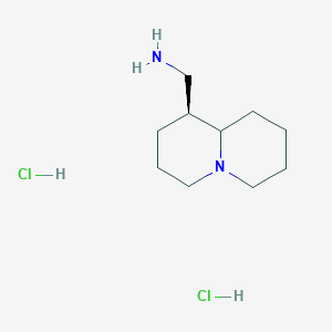 molecular formula C10H22Cl2N2 B2368937 1-[Octahydro-2h-quinolizin-1-yl]methanamine dihydrochloride CAS No. 2173071-90-2