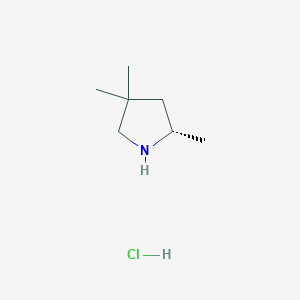 molecular formula C7H16ClN B2368953 (2S)-2,4,4-Trimethylpyrrolidine;hydrochloride CAS No. 852509-46-7