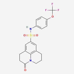 3-oxo-N-(4-(trifluoromethoxy)phenyl)-1,2,3,5,6,7-hexahydropyrido[3,2,1-ij]quinoline-9-sulfonamide