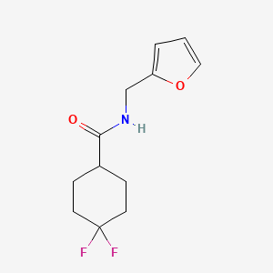 molecular formula C12H15F2NO2 B2368960 4,4-Difluoro-N-(furan-2-ylmethyl)cyclohexane-1-carboxamide CAS No. 2327450-24-6