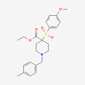 Ethyl 4-(4-methoxyphenyl)sulfonyl-1-[(4-methylphenyl)methyl]piperidine-4-carboxylate