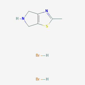 molecular formula C6H10Br2N2S B2368965 2-甲基-4H,5H,6H-吡咯并[3,4-d][1,3]噻唑二氢溴化物 CAS No. 2060006-12-2