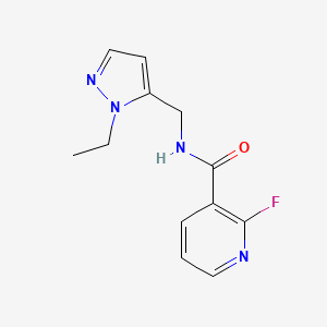 N-[(2-Ethylpyrazol-3-yl)methyl]-2-fluoropyridine-3-carboxamide