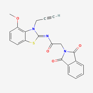 2-(1,3-dioxoisoindol-2-yl)-N-(4-methoxy-3-prop-2-ynyl-1,3-benzothiazol-2-ylidene)acetamide