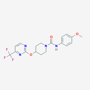 N-(4-Methoxyphenyl)-4-[4-(trifluoromethyl)pyrimidin-2-yl]oxypiperidine-1-carboxamide