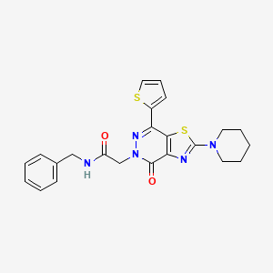 N-benzyl-2-(4-oxo-2-(piperidin-1-yl)-7-(thiophen-2-yl)thiazolo[4,5-d]pyridazin-5(4H)-yl)acetamide
