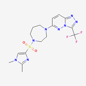 6-[4-(1,2-Dimethylimidazol-4-yl)sulfonyl-1,4-diazepan-1-yl]-3-(trifluoromethyl)-[1,2,4]triazolo[4,3-b]pyridazine
