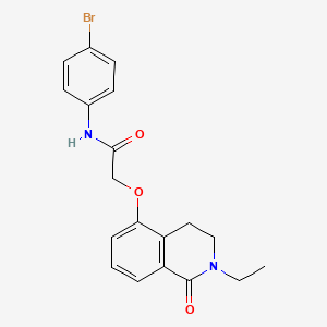 molecular formula C19H19BrN2O3 B2368980 N-(4-溴苯基)-2-((2-乙基-1-氧代-1,2,3,4-四氢异喹啉-5-基)氧基)乙酰胺 CAS No. 850905-11-2