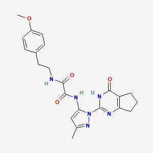 N1-(4-methoxyphenethyl)-N2-(3-methyl-1-(4-oxo-4,5,6,7-tetrahydro-3H-cyclopenta[d]pyrimidin-2-yl)-1H-pyrazol-5-yl)oxalamide