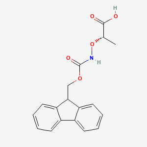 molecular formula C18H17NO5 B2368986 (2S)-2-(9H-Fluoren-9-ylmethoxycarbonylamino)oxypropanoic acid CAS No. 2248183-32-4