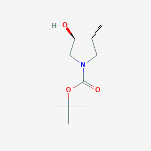 molecular formula C10H19NO3 B2368988 trans-1-Boc-4-methylpyrrolidin-3-ol CAS No. 1107658-75-2; 1432132-80-3; 885102-33-0
