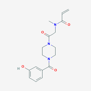 N-[2-[4-(3-Hydroxybenzoyl)piperazin-1-yl]-2-oxoethyl]-N-methylprop-2-enamide