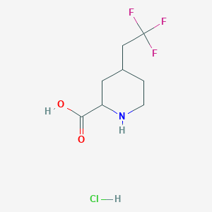 4-(2,2,2-Trifluoroethyl)piperidine-2-carboxylic acid;hydrochloride