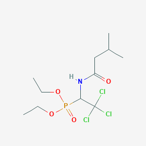 molecular formula C11H21Cl3NO4P B2368998 3-methyl-N-(2,2,2-trichloro-1-diethoxyphosphorylethyl)butanamide CAS No. 394240-27-8