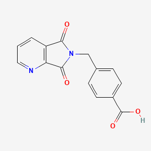molecular formula C15H10N2O4 B2368999 4-[(5,7-dioxo-5,7-dihydro-6H-pyrrolo[3,4-b]pyridin-6-yl)methyl]benzoic acid CAS No. 442882-42-0