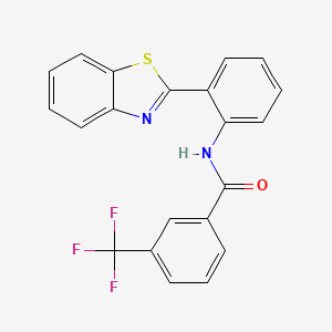molecular formula C21H13F3N2OS B2369003 N-[2-(1,3-苯并噻唑-2-基)苯基]-3-(三氟甲基)苯甲酰胺 CAS No. 477569-70-3