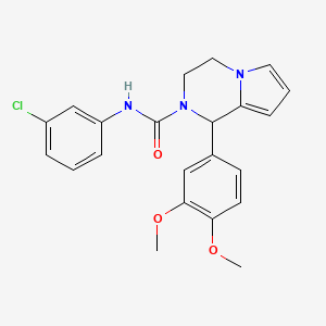 molecular formula C22H22ClN3O3 B2369008 N-(3-chlorophenyl)-1-(3,4-dimethoxyphenyl)-3,4-dihydropyrrolo[1,2-a]pyrazine-2(1H)-carboxamide CAS No. 899960-76-0