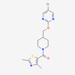 [4-[(5-Bromopyrimidin-2-yl)oxymethyl]piperidin-1-yl]-(2,4-dimethyl-1,3-thiazol-5-yl)methanone
