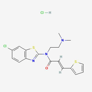 (E)-N-(6-chlorobenzo[d]thiazol-2-yl)-N-(2-(dimethylamino)ethyl)-3-(thiophen-2-yl)acrylamide hydrochloride