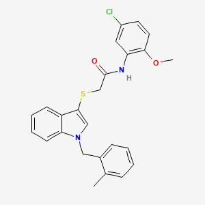 N-(5-chloro-2-methoxyphenyl)-2-((1-(2-methylbenzyl)-1H-indol-3-yl)thio)acetamide