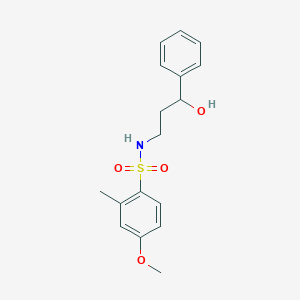 N-(3-hydroxy-3-phenylpropyl)-4-methoxy-2-methylbenzenesulfonamide