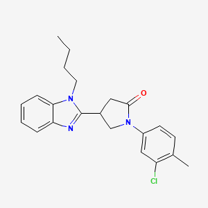 4-(1-butyl-1H-benzimidazol-2-yl)-1-(3-chloro-4-methylphenyl)pyrrolidin-2-one