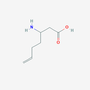 molecular formula C7H13NO2 B2369034 3-氨基庚-6-烯酸 CAS No. 773119-98-5