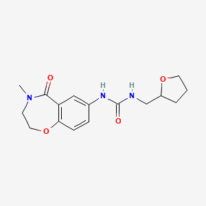 1-(4-Methyl-5-oxo-2,3,4,5-tetrahydrobenzo[f][1,4]oxazepin-7-yl)-3-((tetrahydrofuran-2-yl)methyl)urea
