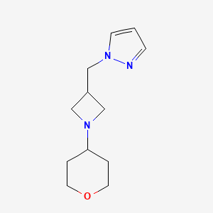 molecular formula C12H19N3O B2369038 1-[[1-(Oxan-4-yl)azetidin-3-yl]methyl]pyrazole CAS No. 2320820-83-3