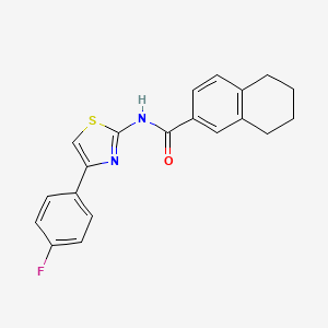 molecular formula C20H17FN2OS B2369044 N-[4-(4-氟苯基)-1,3-噻唑-2-基]-5,6,7,8-四氢萘-2-甲酰胺 CAS No. 681168-39-8