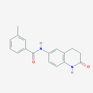 molecular formula C17H16N2O2 B2369048 3-methyl-N-(2-oxo-1,2,3,4-tetrahydroquinolin-6-yl)benzamide CAS No. 921914-84-3