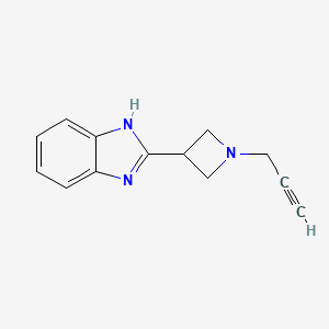 molecular formula C13H13N3 B2369073 2-(1-Prop-2-ynylazetidin-3-yl)-1H-benzimidazole CAS No. 2305554-06-5