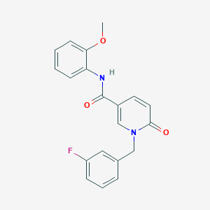 molecular formula C20H17FN2O3 B2369076 1-(3-fluorobenzyl)-N-(2-methoxyphenyl)-6-oxo-1,6-dihydropyridine-3-carboxamide CAS No. 1004256-68-1