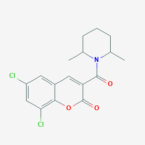 molecular formula C17H17Cl2NO3 B2369078 6,8-dichloro-3-(2,6-dimethylpiperidine-1-carbonyl)-2H-chromen-2-one CAS No. 326884-21-3