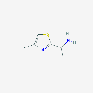 molecular formula C6H10N2S B2369082 1-(4-甲基-1,3-噻唑-2-基)乙胺 CAS No. 538328-18-6