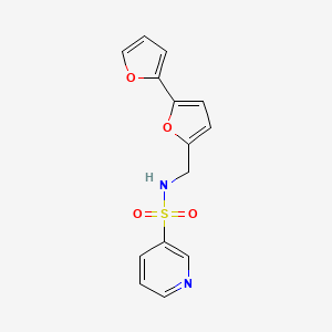 molecular formula C14H12N2O4S B2369086 N-({[2,2'-联呋喃]-5-基}甲基)吡啶-3-磺酰胺 CAS No. 2097920-68-6