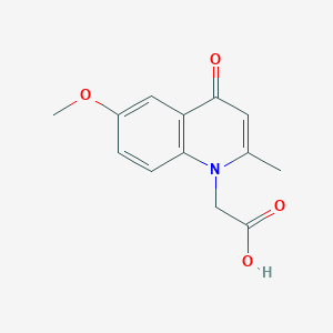 molecular formula C13H13NO4 B2369096 (6-methoxy-2-methyl-4-oxoquinolin-1(4H)-yl)acetic acid CAS No. 1083197-14-1