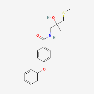 molecular formula C18H21NO3S B2369098 N-(2-hydroxy-2-methyl-3-(methylthio)propyl)-4-phenoxybenzamide CAS No. 1396852-45-1