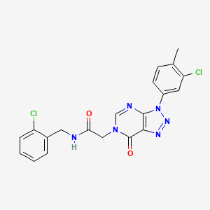 molecular formula C20H16Cl2N6O2 B2369108 2-(3-(3-氯-4-甲基苯基)-7-氧代-3H-[1,2,3]三唑并[4,5-d]嘧啶-6(7H)-基)-N-(2-氯苄基)乙酰胺 CAS No. 888426-83-3
